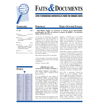Faits & Documents no 507 -...